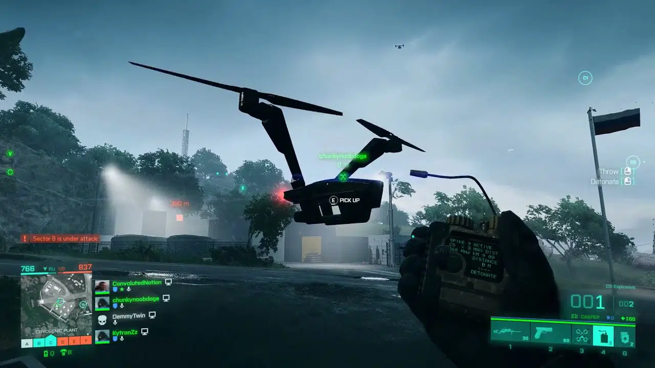 DICE überprüft die C5-Drohnenoptionen für Battlefield 2042; „bewusst“ über den Bug, der am Ende der Runde beworben wurde