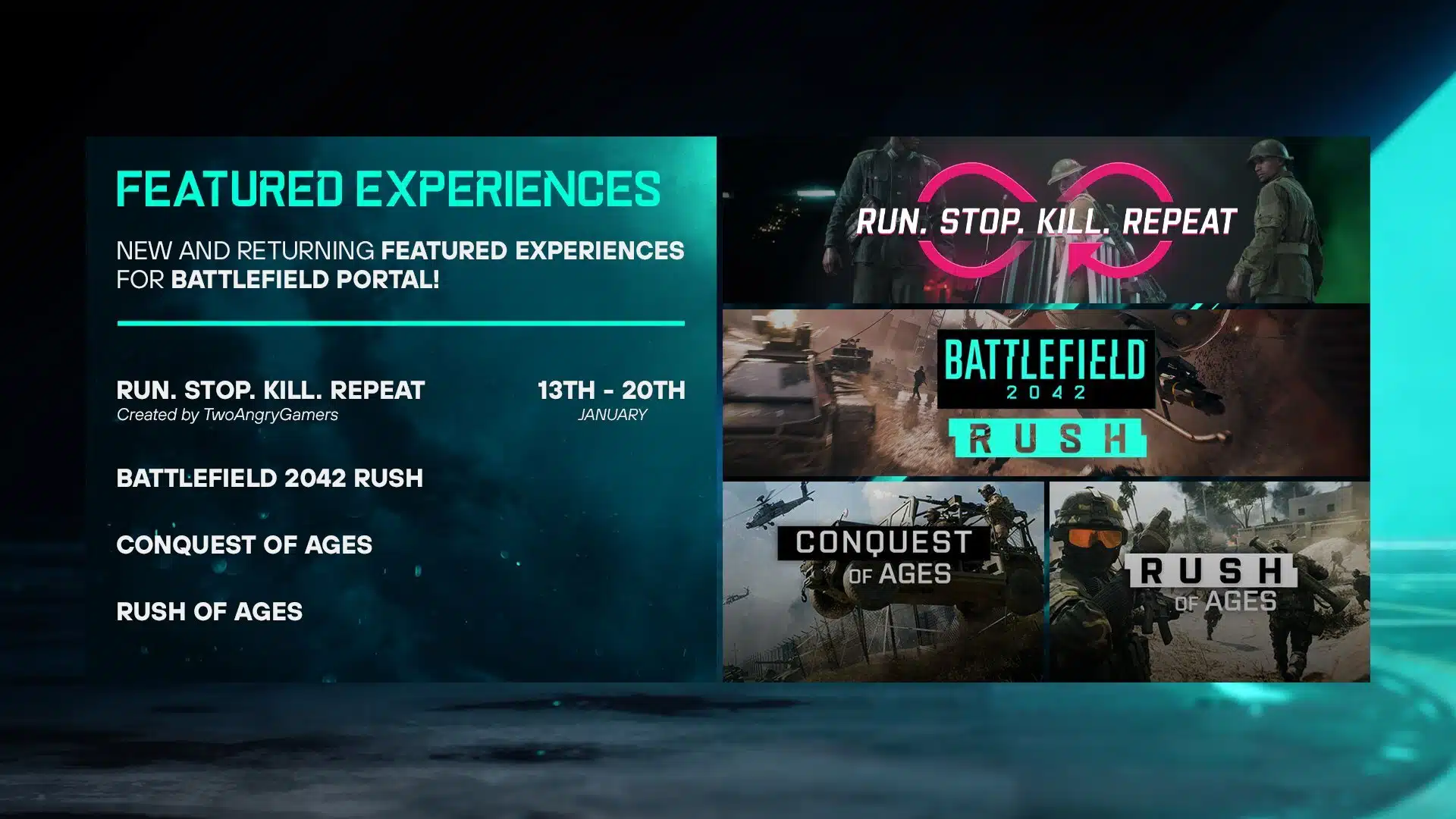 Battlefield 2042: Besondere Erlebnisse dieser Woche – 13. Januar: Rush kehrt zurück und mehr