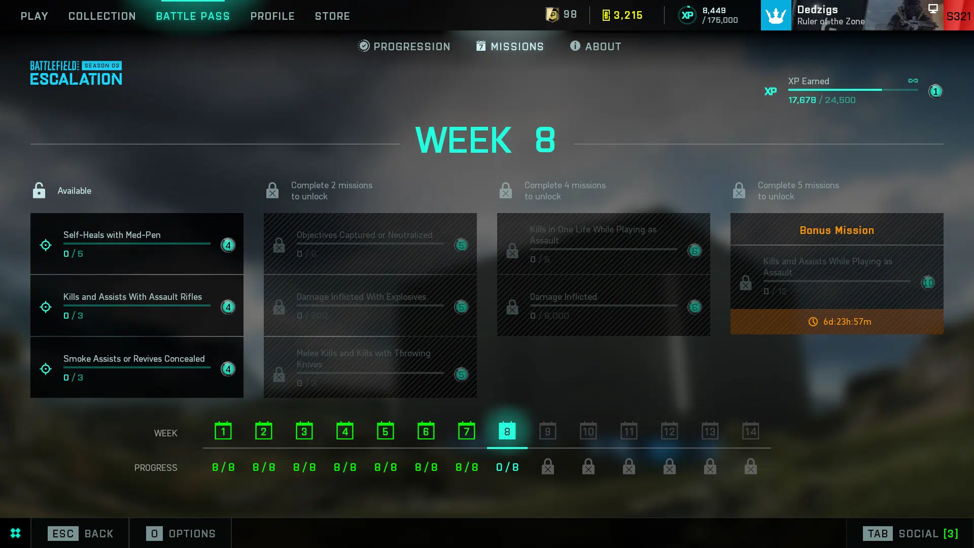 Wöchentliche Missionen und Battle Pass-Belohnungen für Saison 3, Woche 8 aufgelistet (10. Januar)