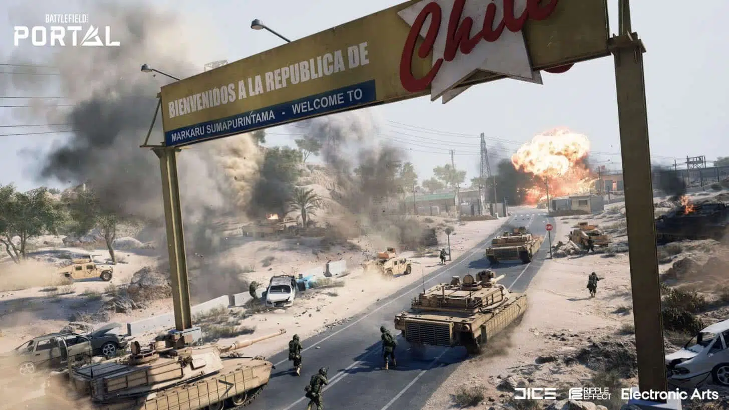 Hier ist unser erster Blick auf das Gameplay von Battlefield Portal; mit Arica Harbor und Caspian Border
